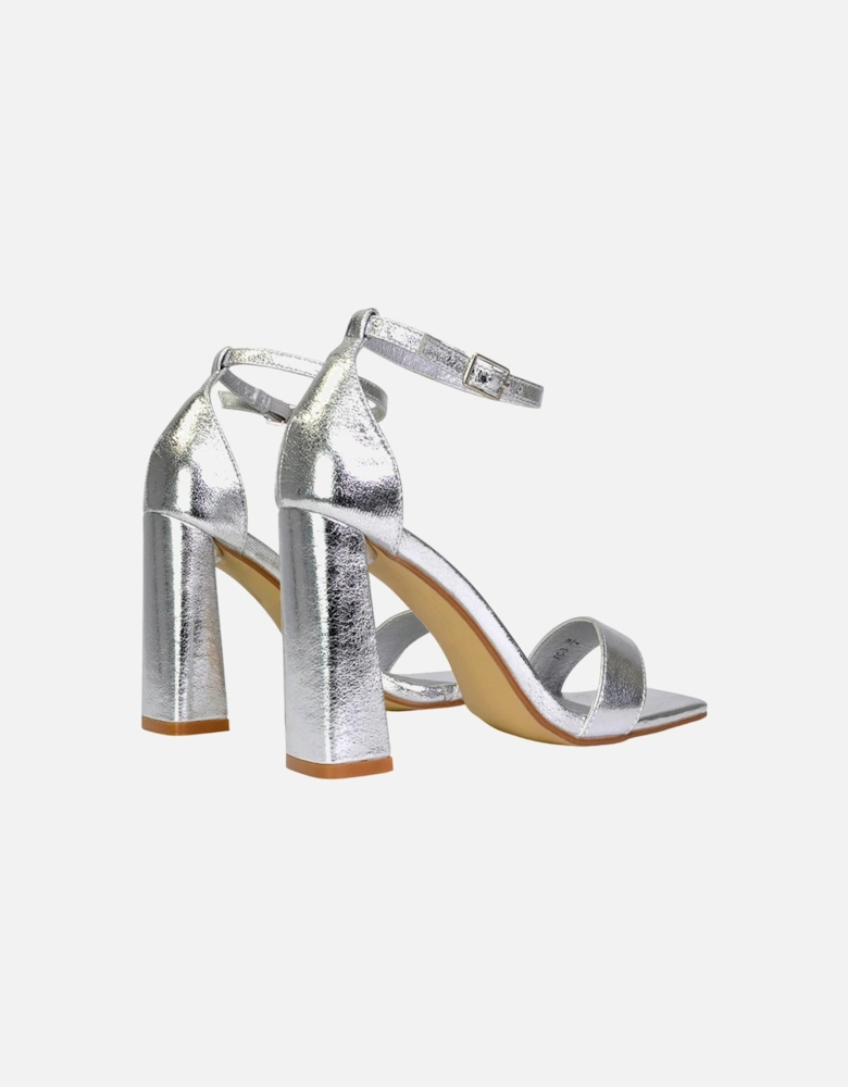 Womens/Ladies Kamryn Square Toe High Block Heel Sandals