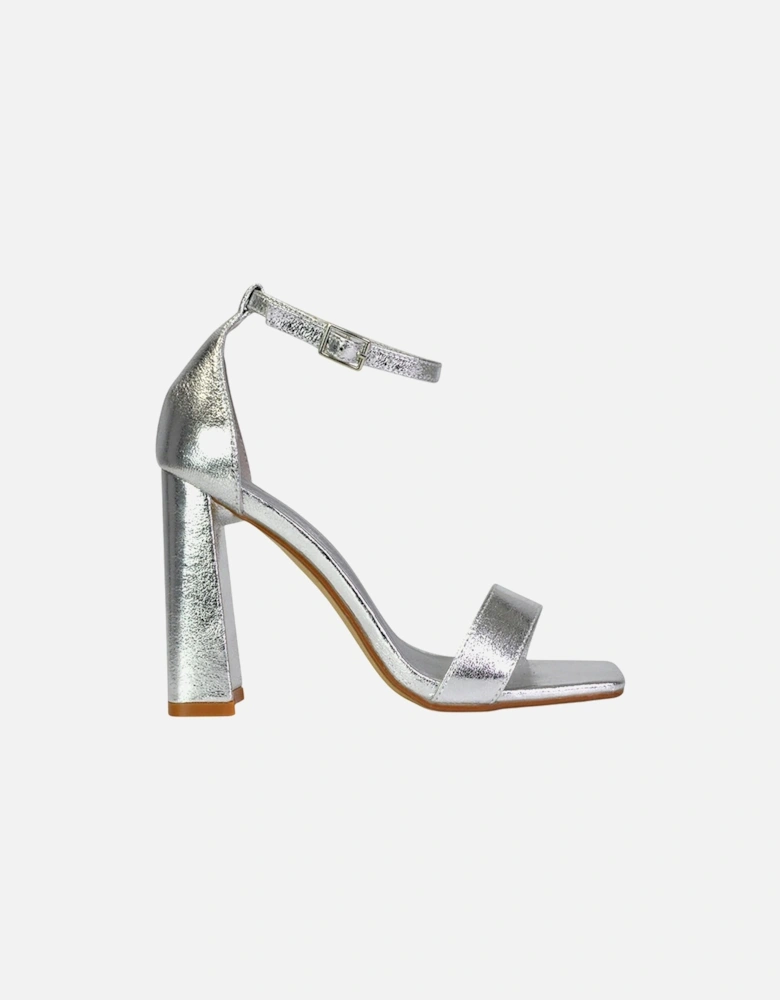 Womens/Ladies Kamryn Square Toe High Block Heel Sandals