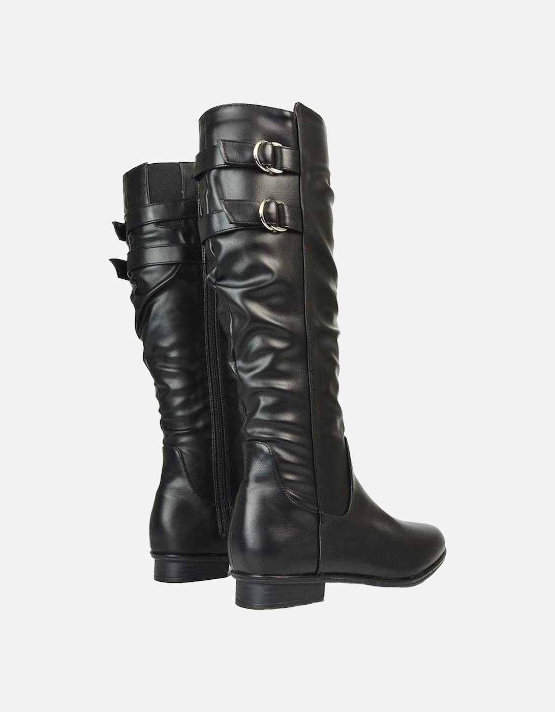 Womens/Ladies Mia Slouch Flat Knee High Sock Boots