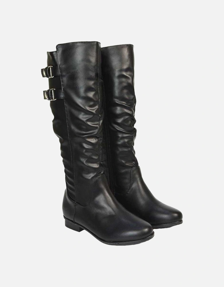 Womens/Ladies Mia Slouch Flat Knee High Sock Boots