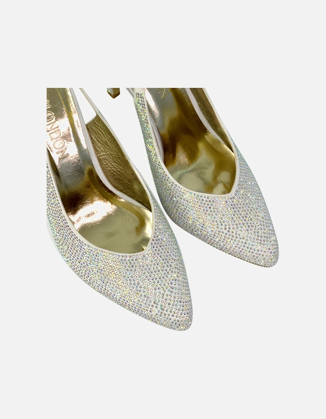 Womens/Ladies Divine Diamante Pointed High Heels