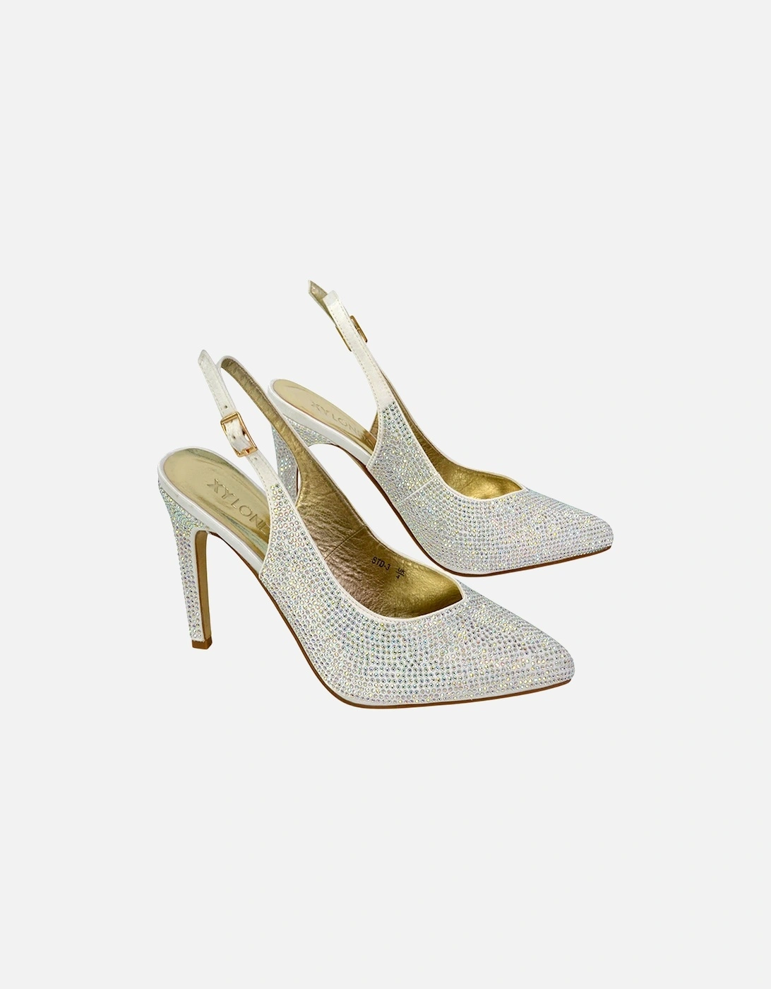 Womens/Ladies Divine Diamante Pointed High Heels, 6 of 5