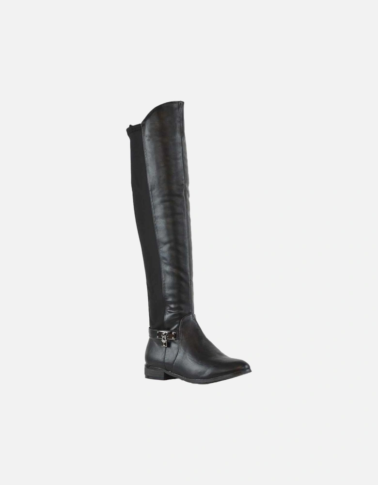 Womens/Ladies Bella Elasticated Flat Long Boots