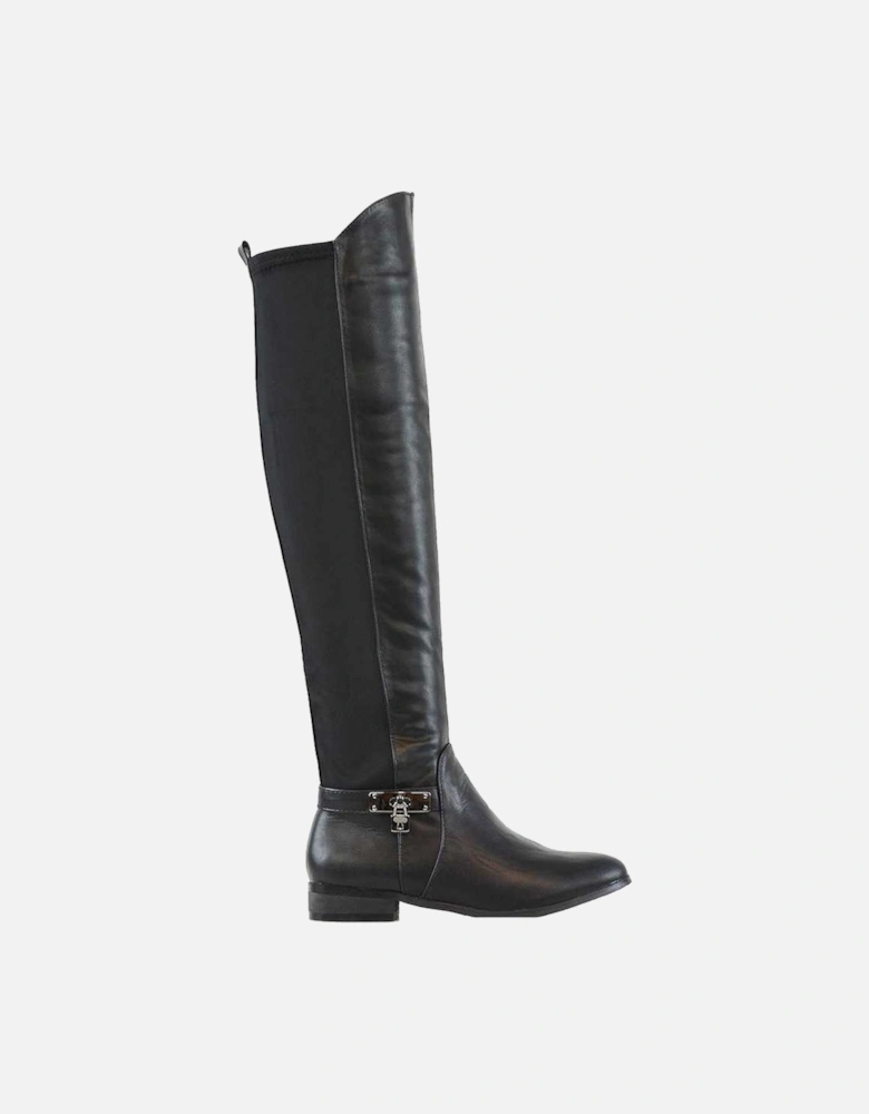 Womens/Ladies Bella Elasticated Flat Long Boots