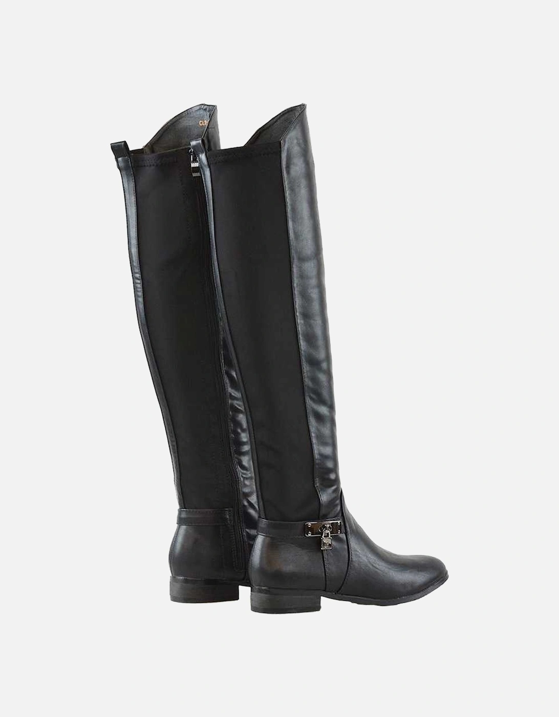 Womens/Ladies Bella Elasticated Flat Long Boots