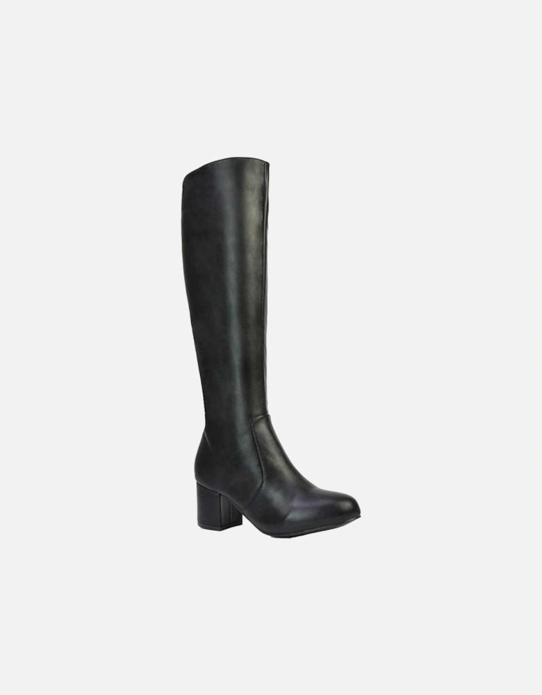 Womens/Ladies Honey Ankle Zips Mid Block Heel Knee-High Boots