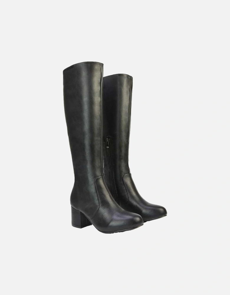 Womens/Ladies Honey Ankle Zips Mid Block Heel Knee-High Boots