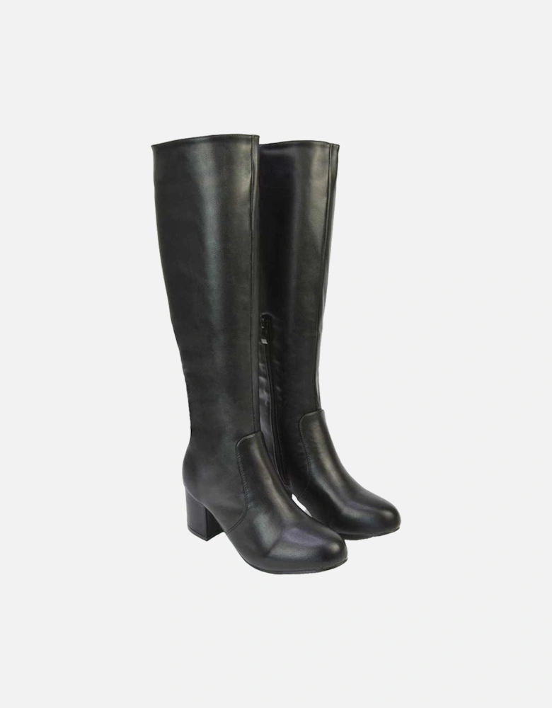 Womens/Ladies Honey Ankle Zips Mid Block Heel Knee-High Boots