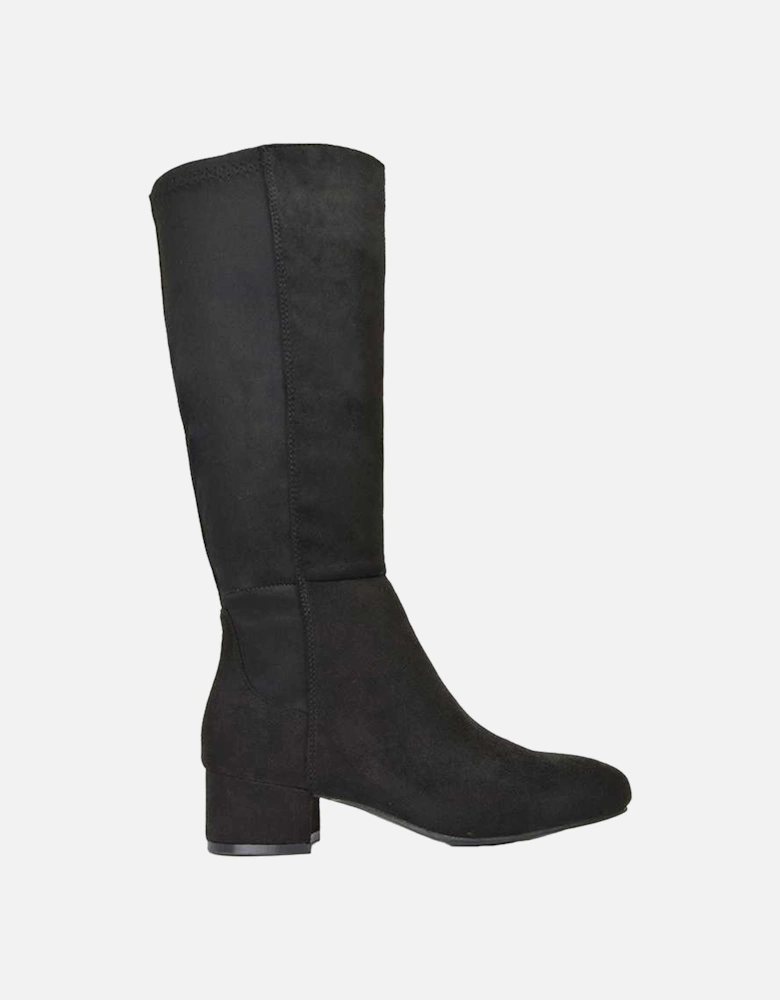 Womens/Ladies Hannah Zip Low Block Heel Boots