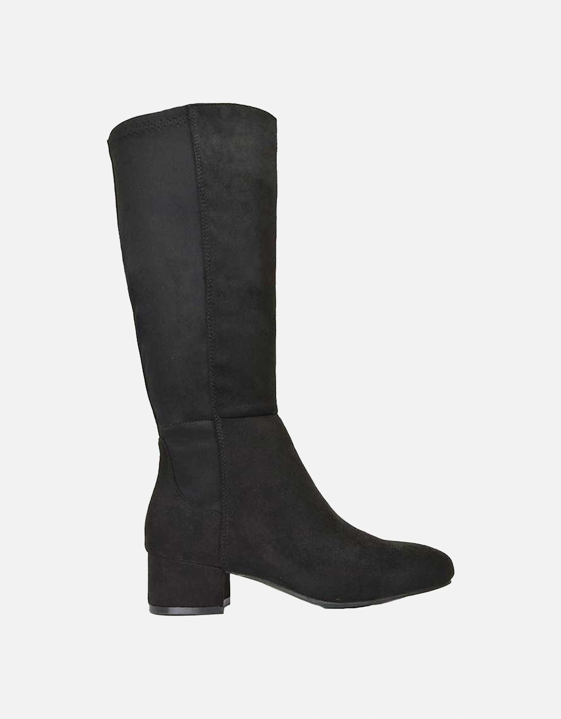 Womens/Ladies Hannah Zip Low Block Heel Boots