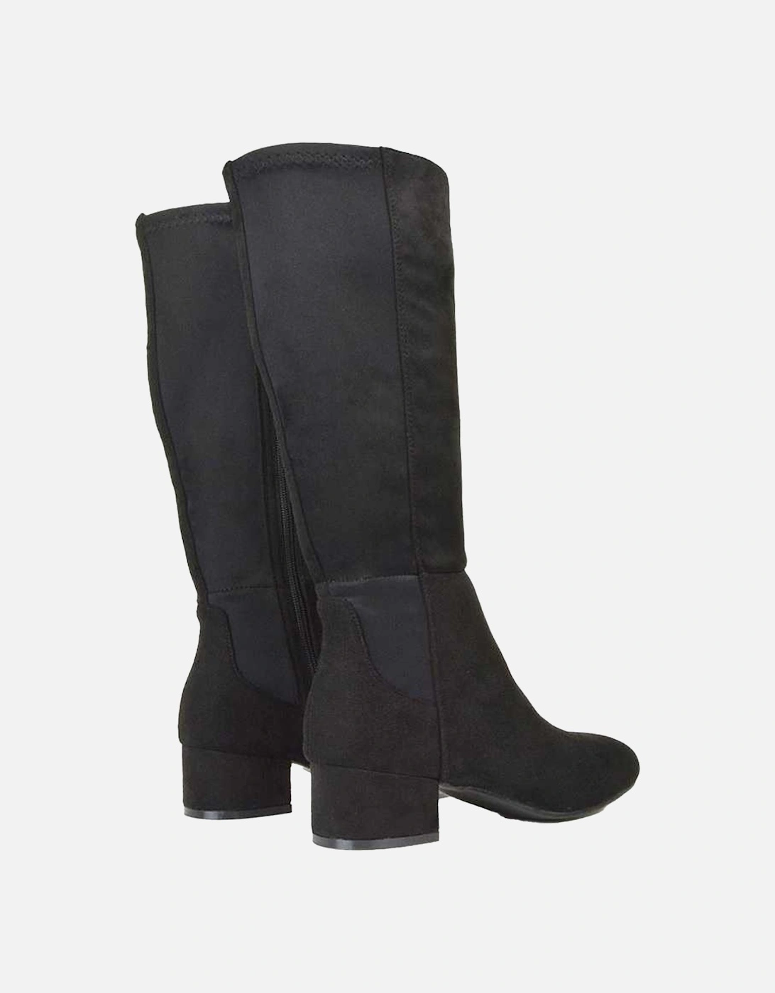 Womens/Ladies Hannah Zip Low Block Heel Boots
