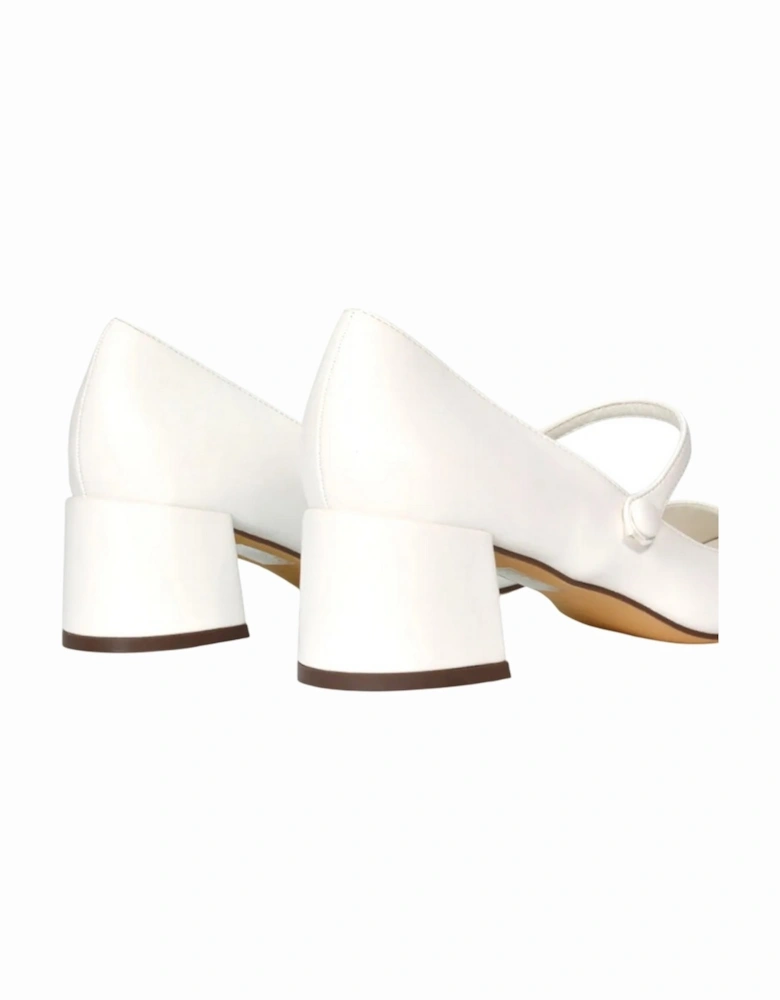 Womens/Ladies Leneka Front Strap Low Block Heel Court Shoes