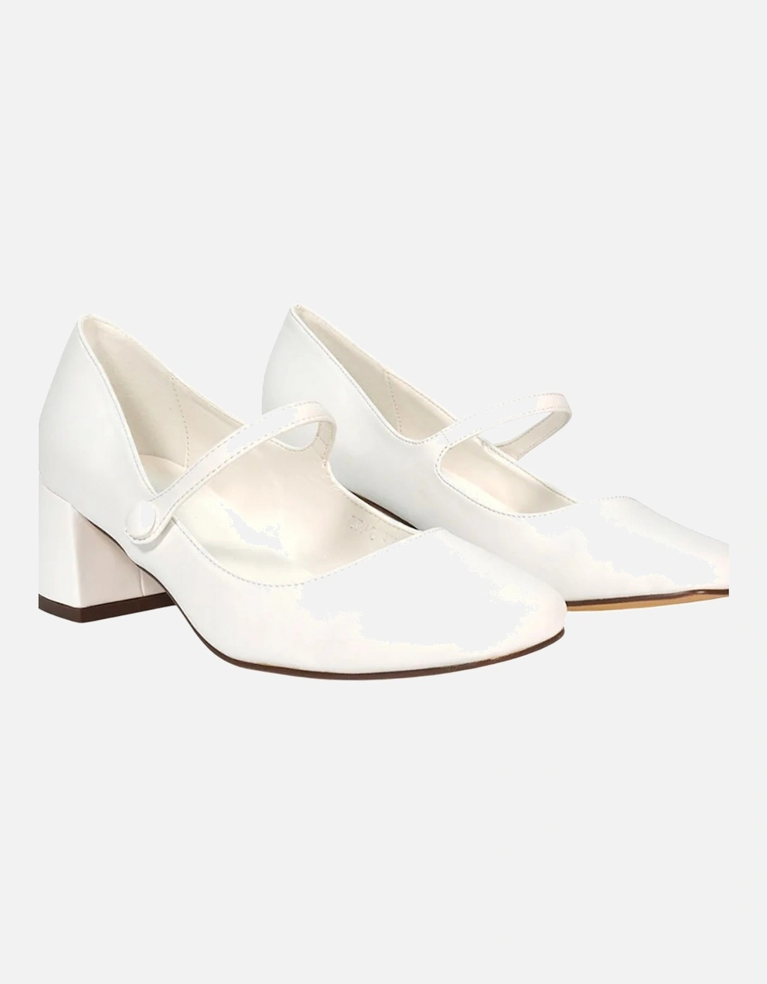 Womens/Ladies Leneka Front Strap Low Block Heel Court Shoes, 5 of 4