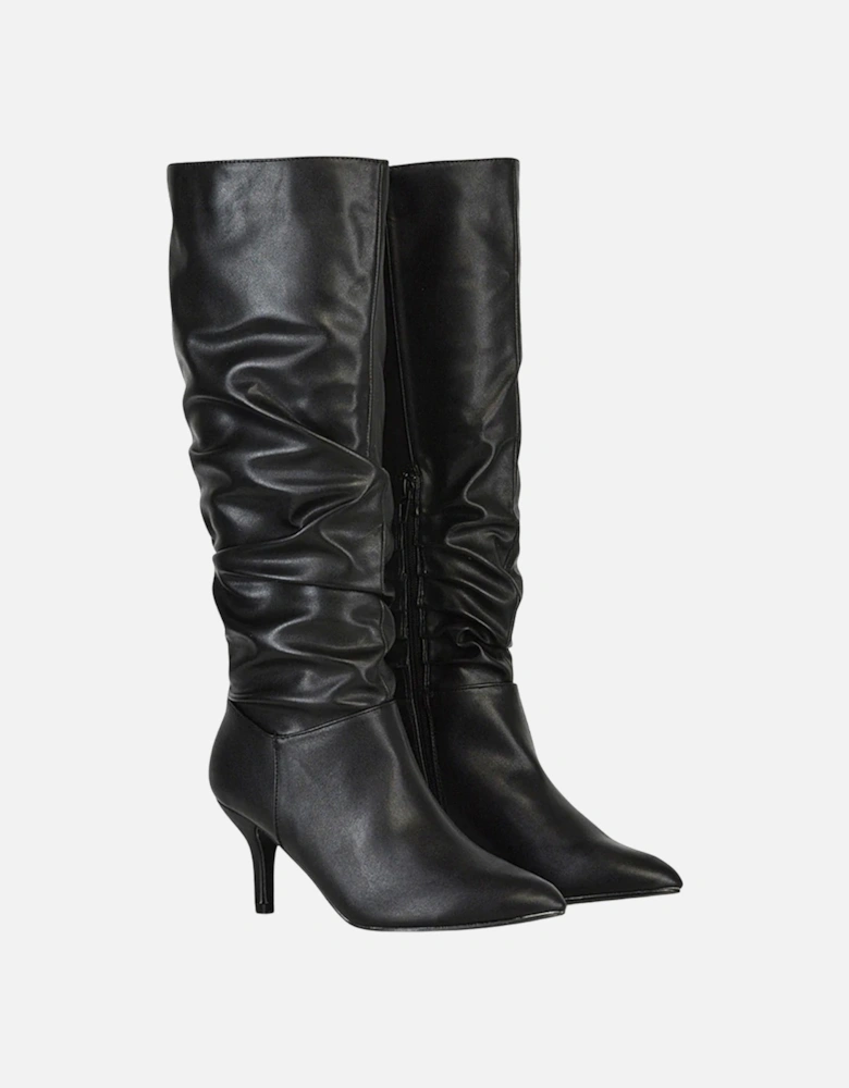 Womens/Ladies Sian Ruched Mid Stiletto Knee-High Boots