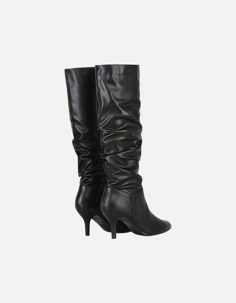 Womens/Ladies Sian Ruched Mid Stiletto Knee-High Boots
