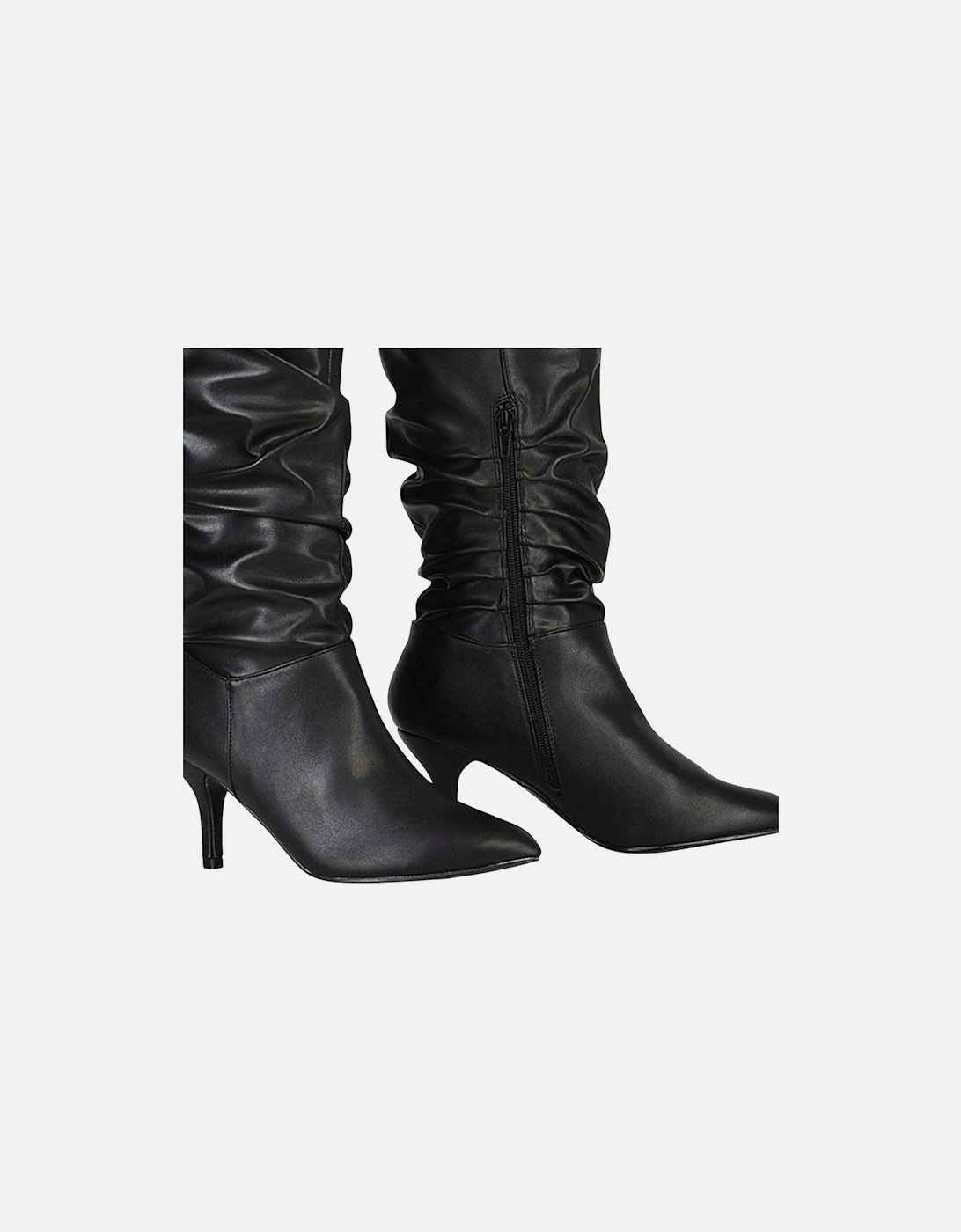 Womens/Ladies Sian Ruched Mid Stiletto Knee-High Boots
