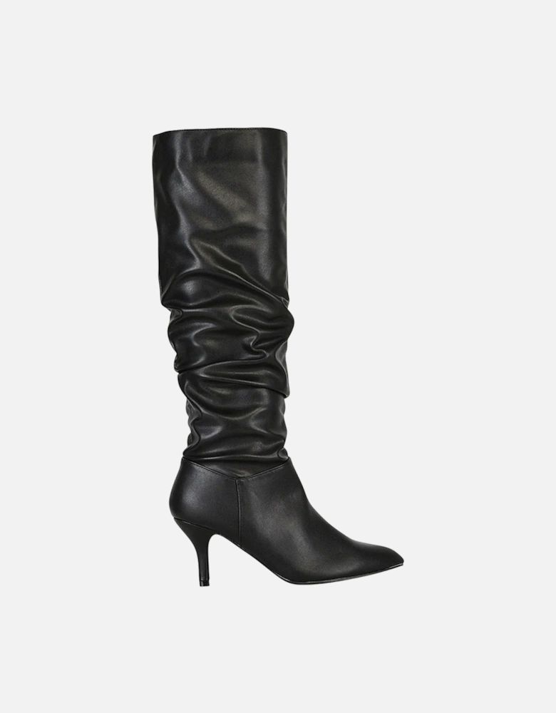 Womens/Ladies Sian Ruched Mid Stiletto Knee-High Boots
