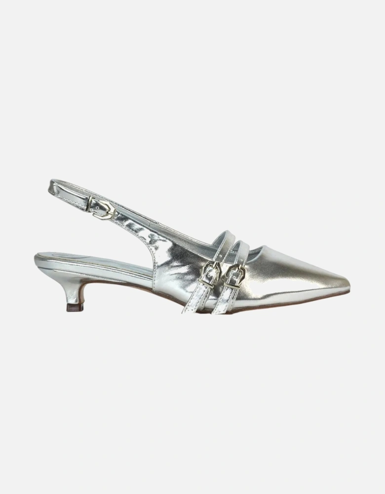 Womens/Ladies Cassie Sling Back Low Kitten Heel Court Shoes