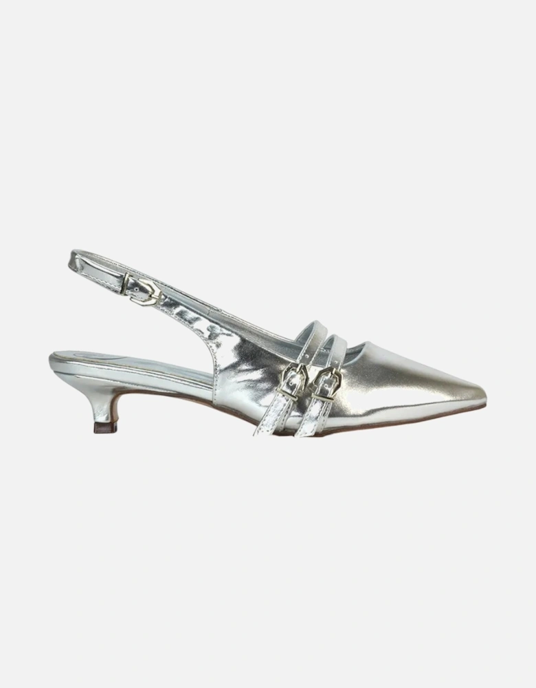 Womens/Ladies Cassie Sling Back Low Kitten Heel Court Shoes