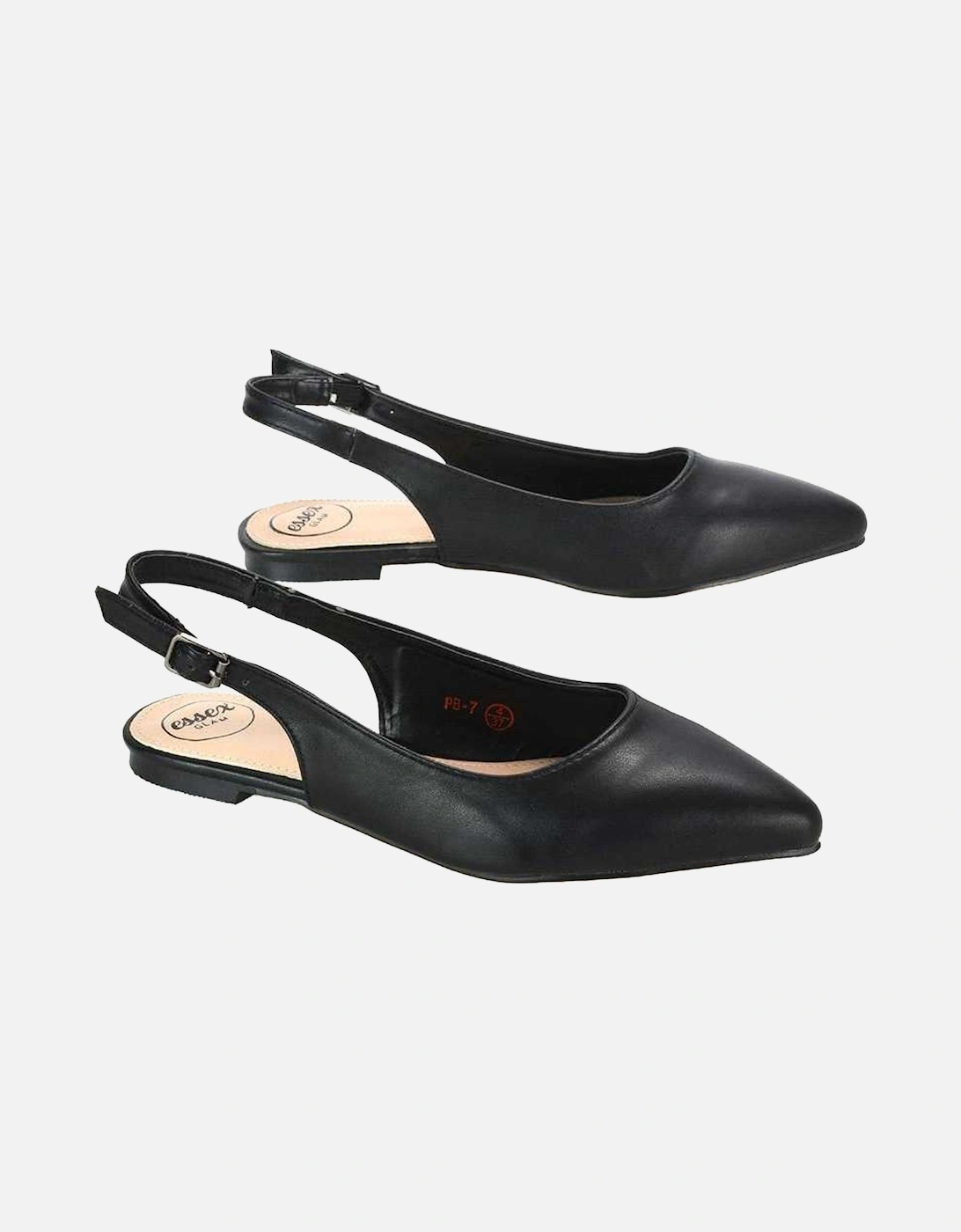 Womens/Ladies Mindy Sling Back Ballerina Flats