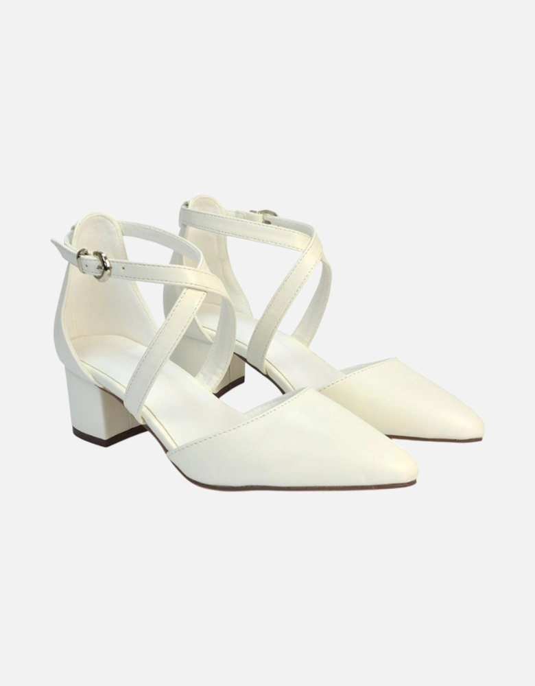 Womens/Ladies Cynthia Medium Block Heel Court Shoes