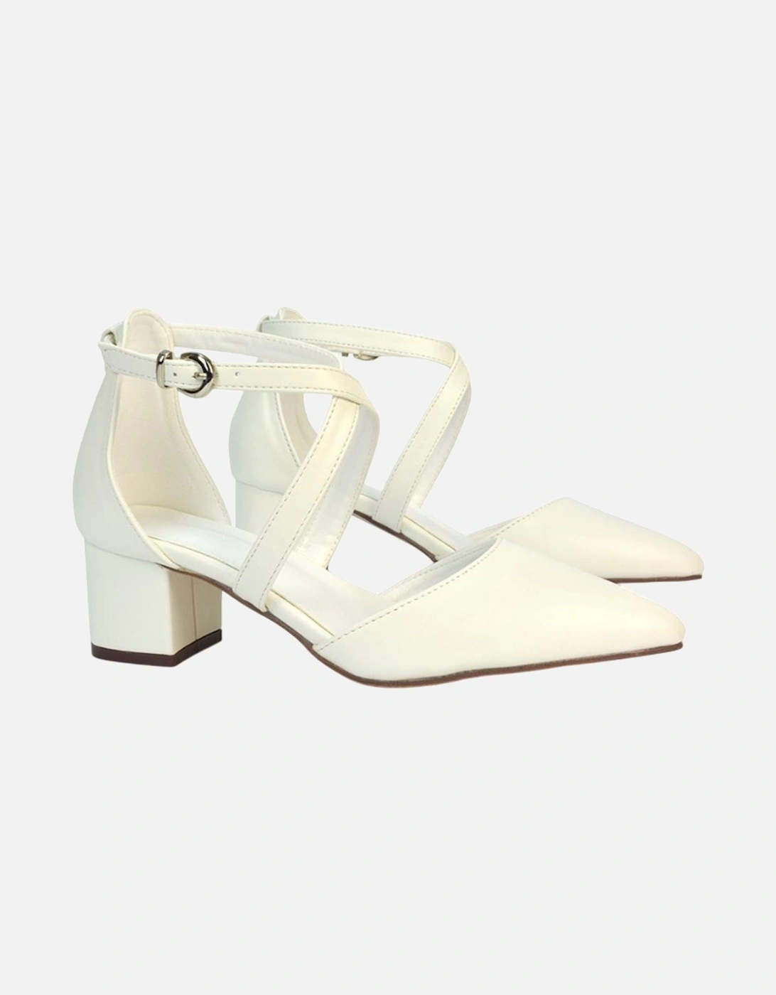 Womens/Ladies Cynthia Medium Block Heel Court Shoes