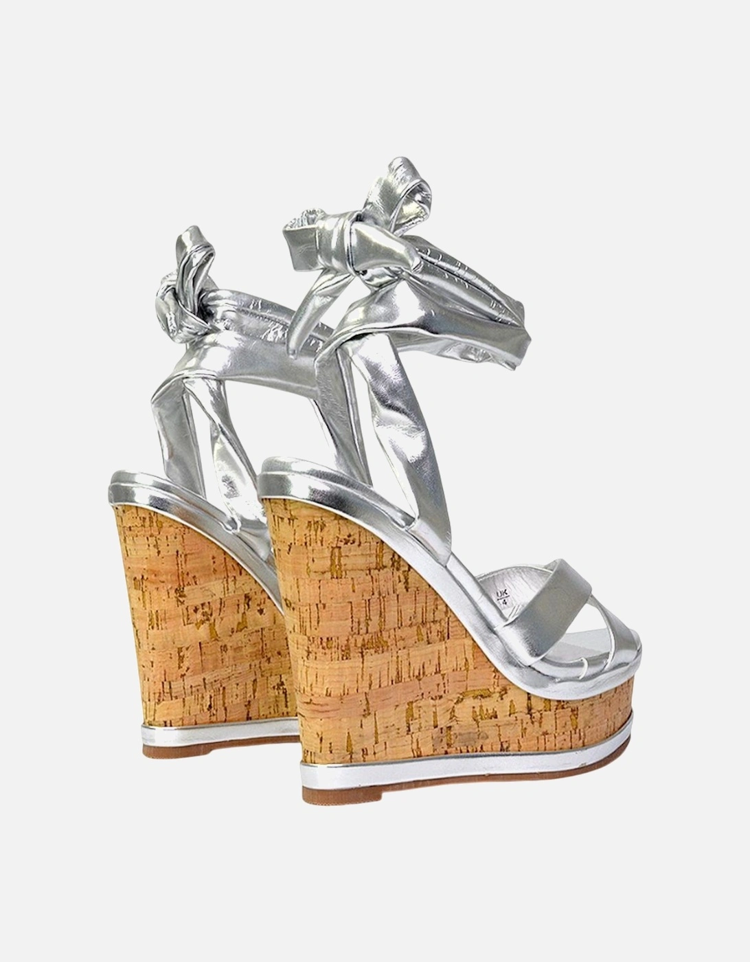 Womens/Ladies Kammie Cork Metallic Wedge Sandals