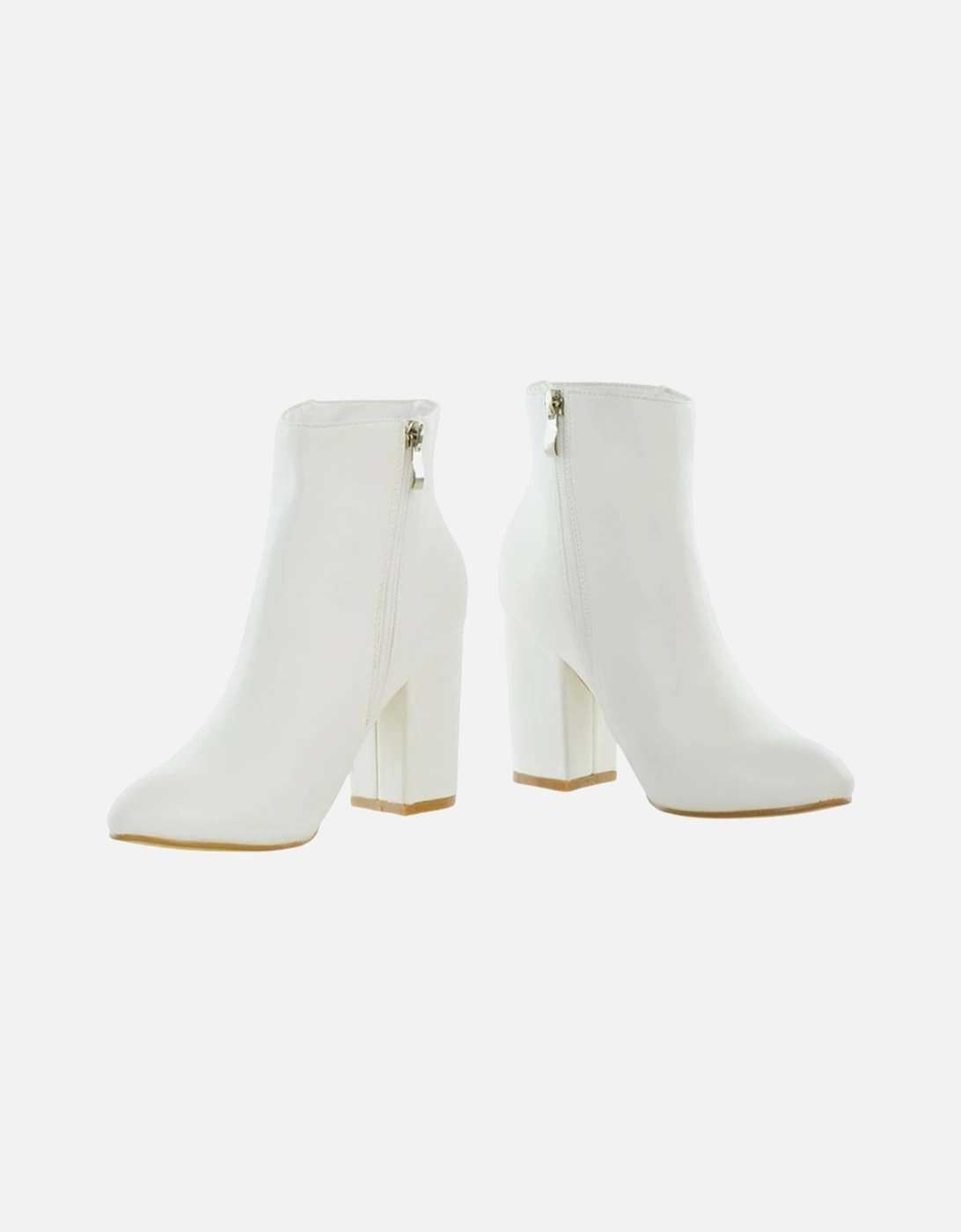 Womens/Ladies High Block Heel Ankle Boots