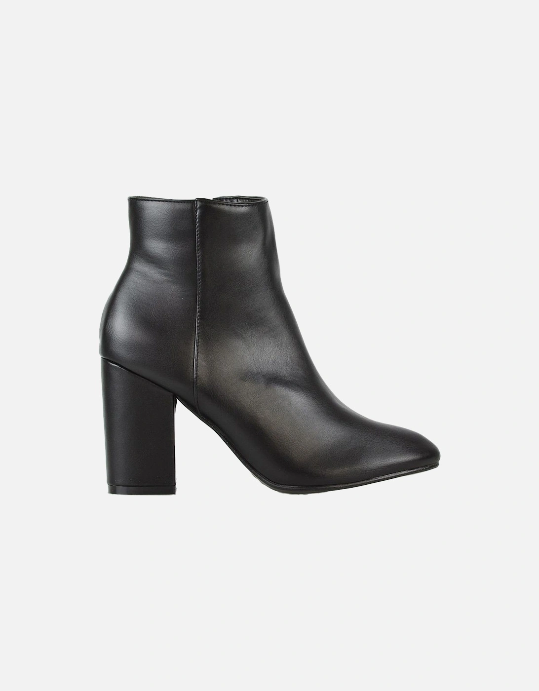 Womens/Ladies High Block Heel Ankle Boots