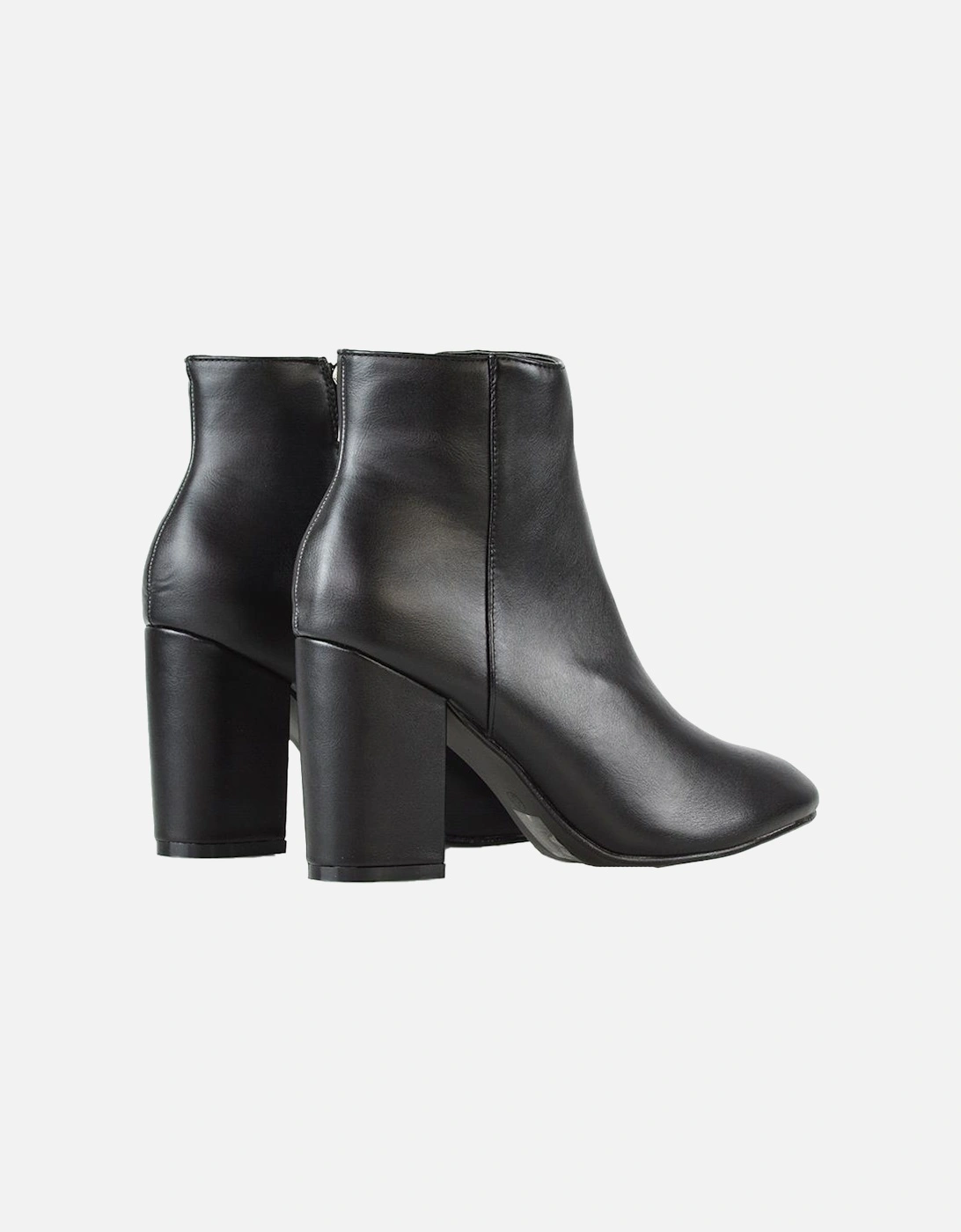 Womens/Ladies High Block Heel Ankle Boots