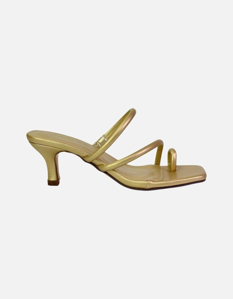 Womens/Ladies Prancy O-Ring Strap Kitten Heel Mule Sandals