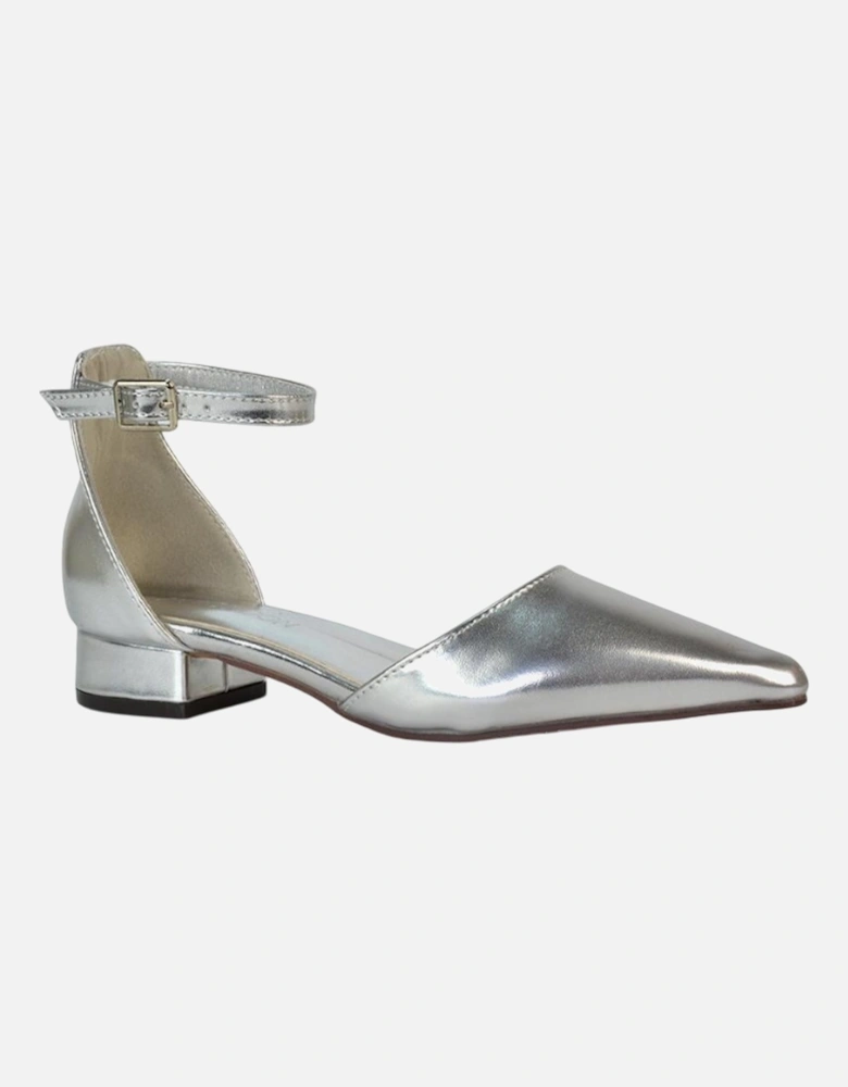 Womens/Ladies Jenny Metallic Low Heel Court Shoes