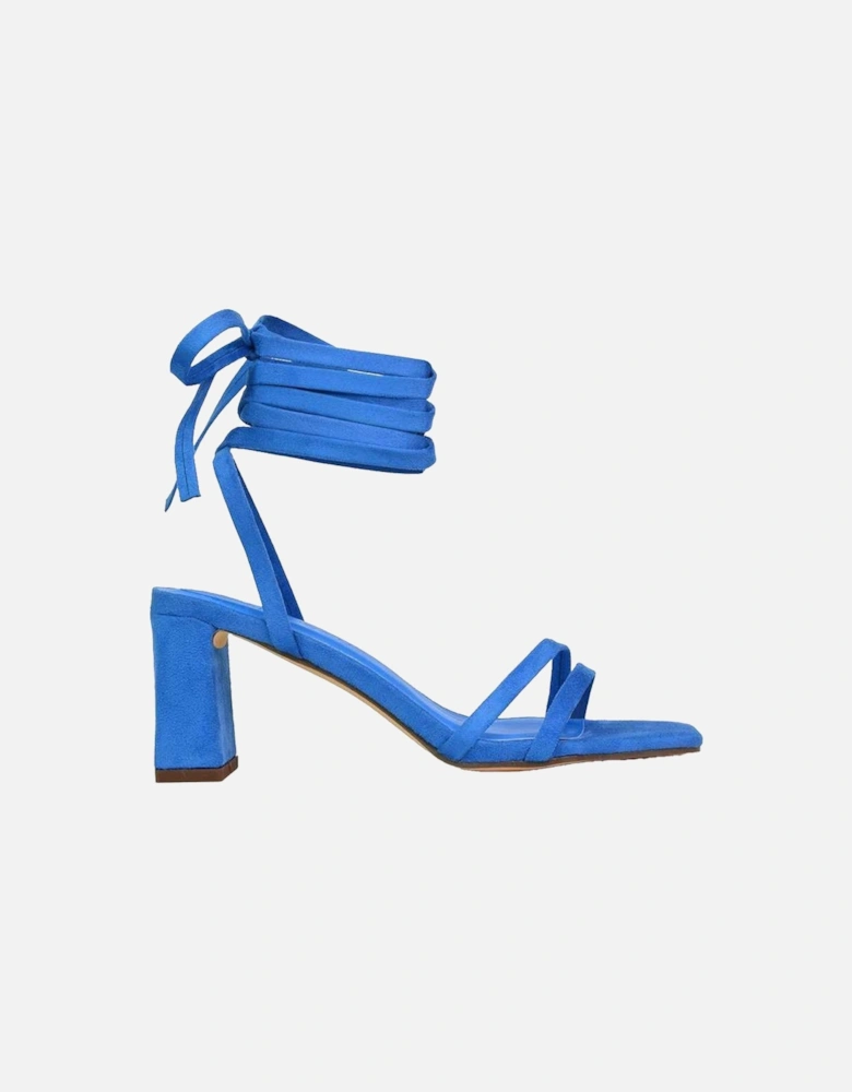 Womens/Ladies Tanyel Strappy Lace Up Mid Block Heel Sandals