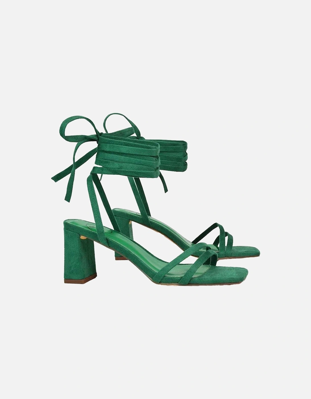 Womens/Ladies Tanyel Strappy Lace Up Mid Block Heel Sandals, 5 of 4