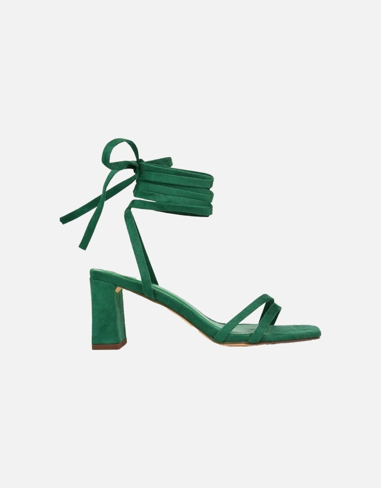 Womens/Ladies Tanyel Strappy Lace Up Mid Block Heel Sandals