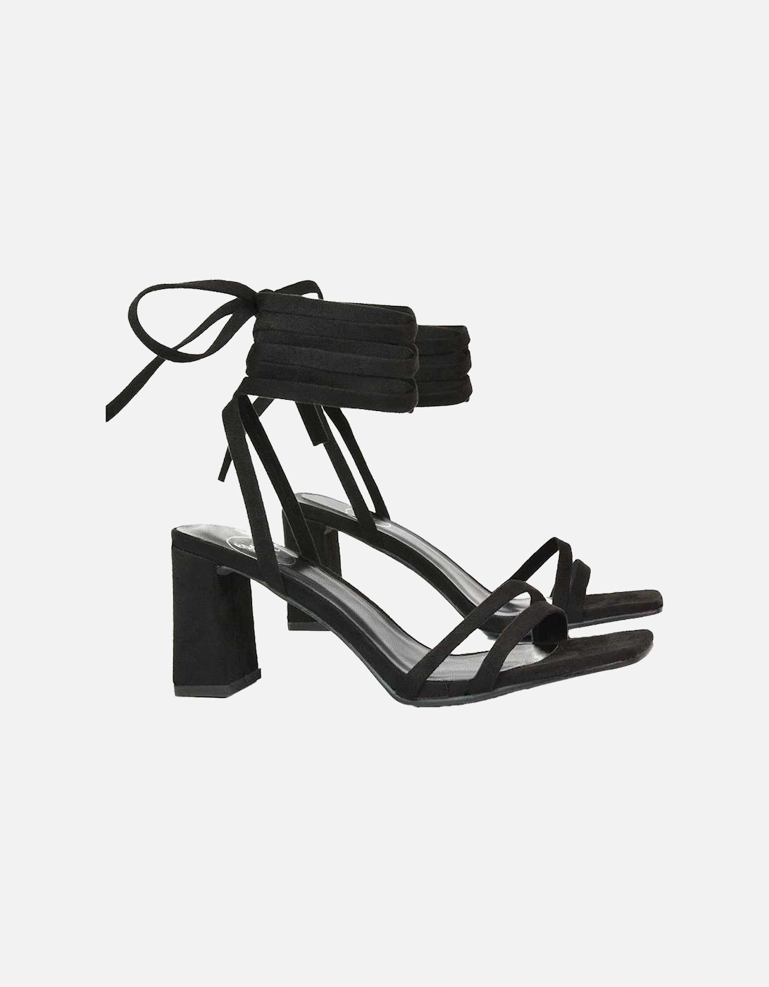 Womens/Ladies Tanyel Strappy Lace Up Mid Block Heel Sandals, 5 of 4