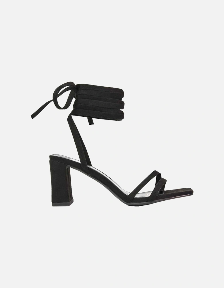 Womens/Ladies Tanyel Strappy Lace Up Mid Block Heel Sandals