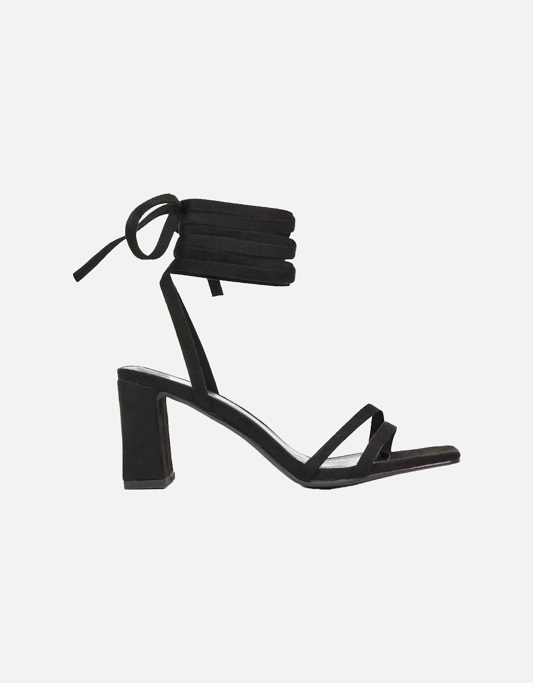 Womens/Ladies Tanyel Strappy Lace Up Mid Block Heel Sandals