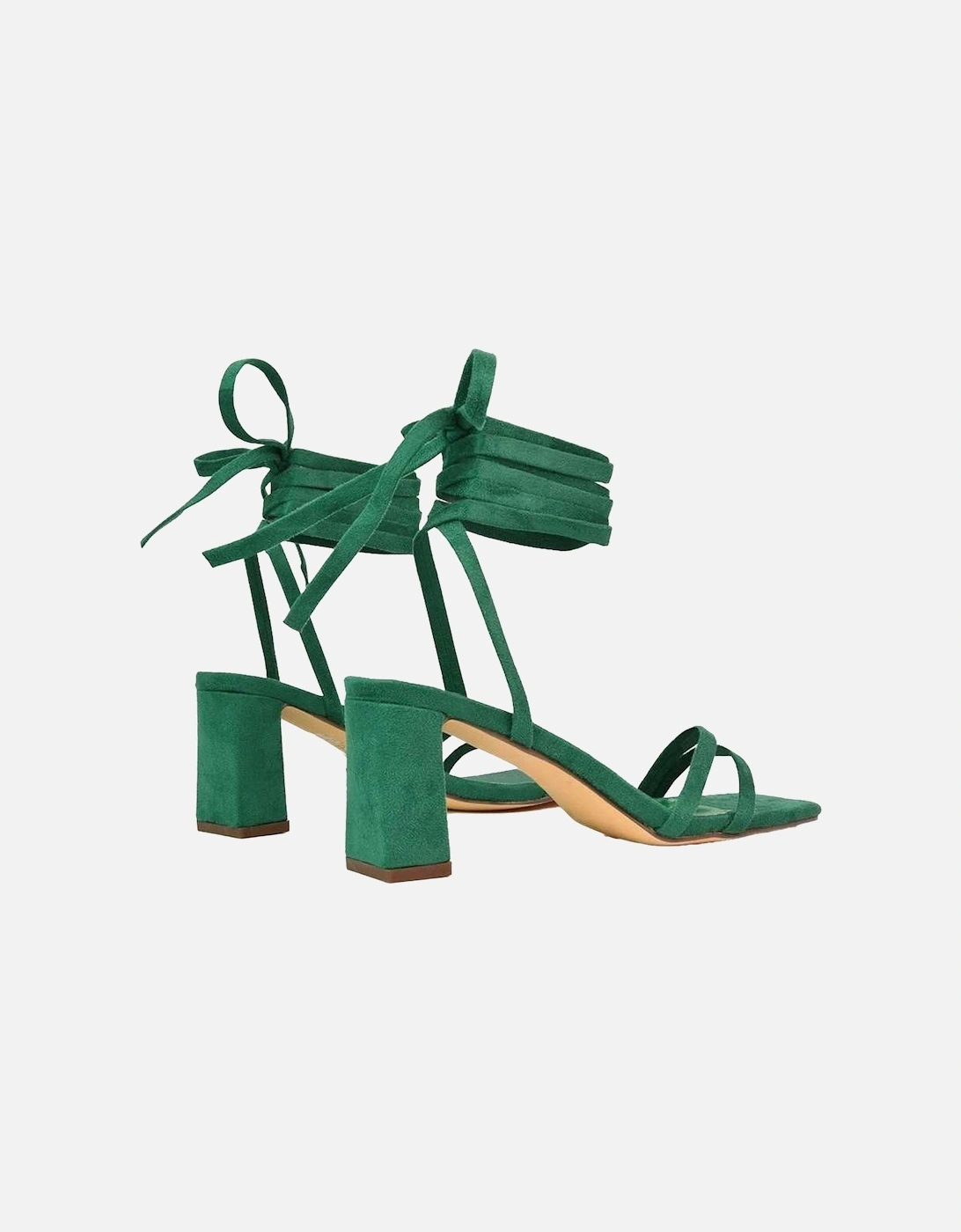 Womens/Ladies Tanyel Strappy Lace Up Mid Block Heel Sandals