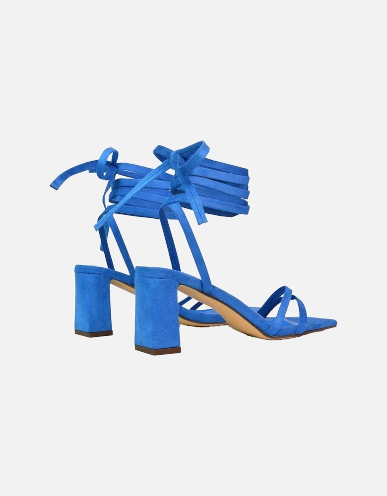 Womens/Ladies Tanyel Strappy Lace Up Mid Block Heel Sandals