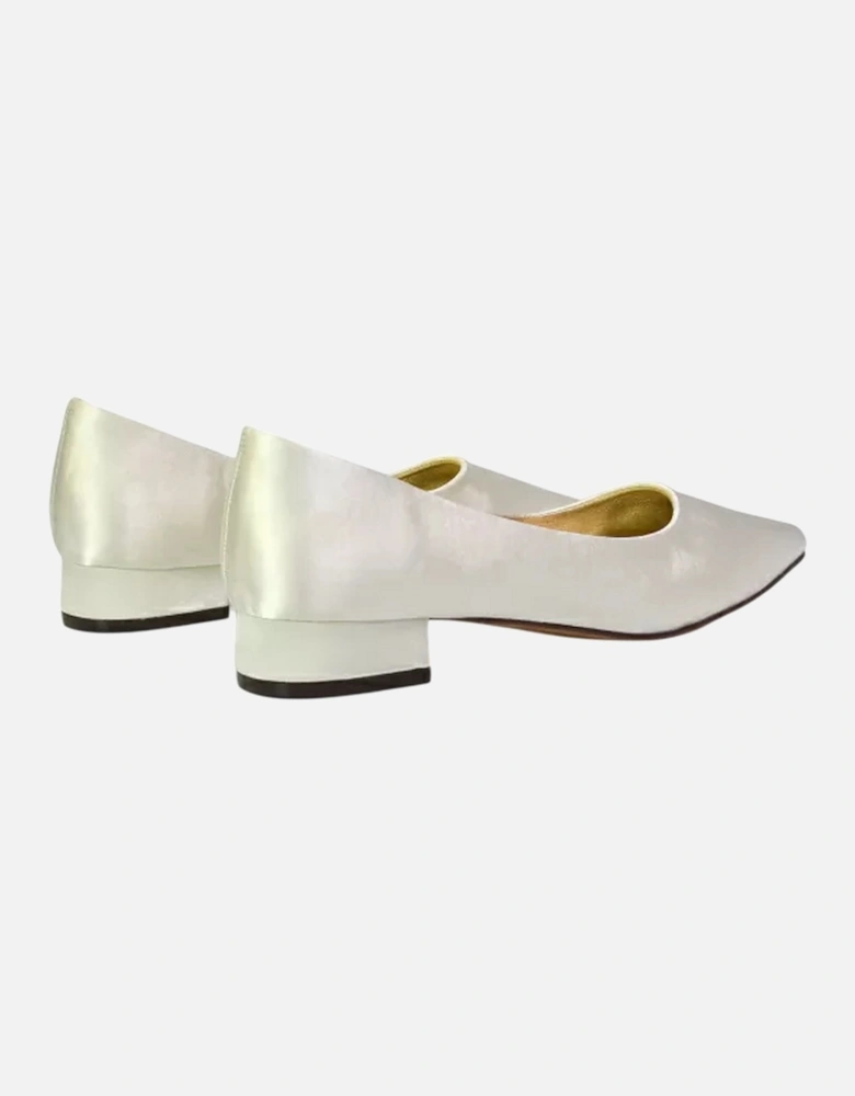 Womens/Ladies Karen Pointed Bridal Low Heel Pumps