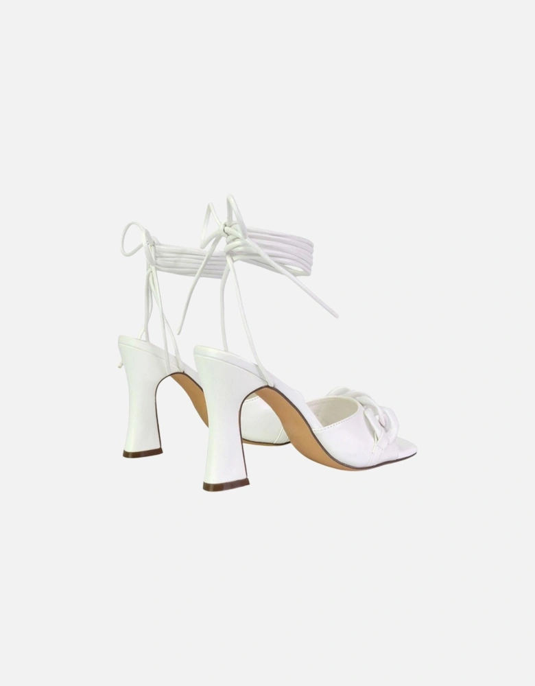 Womens/Ladies Rhegan Chain Detail Lace Up High Heels