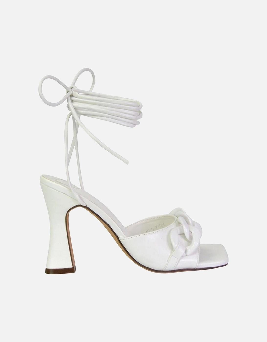 Womens/Ladies Rhegan Chain Detail Lace Up High Heels