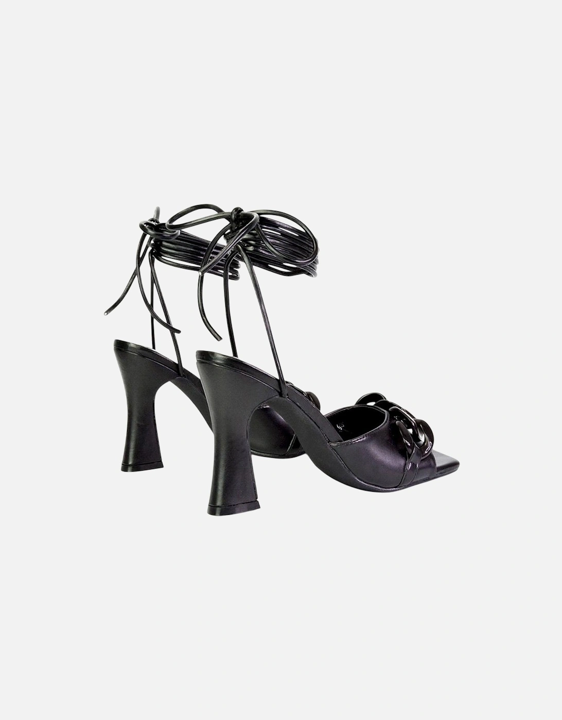 Womens/Ladies Rhegan Chain Detail Lace Up High Heels