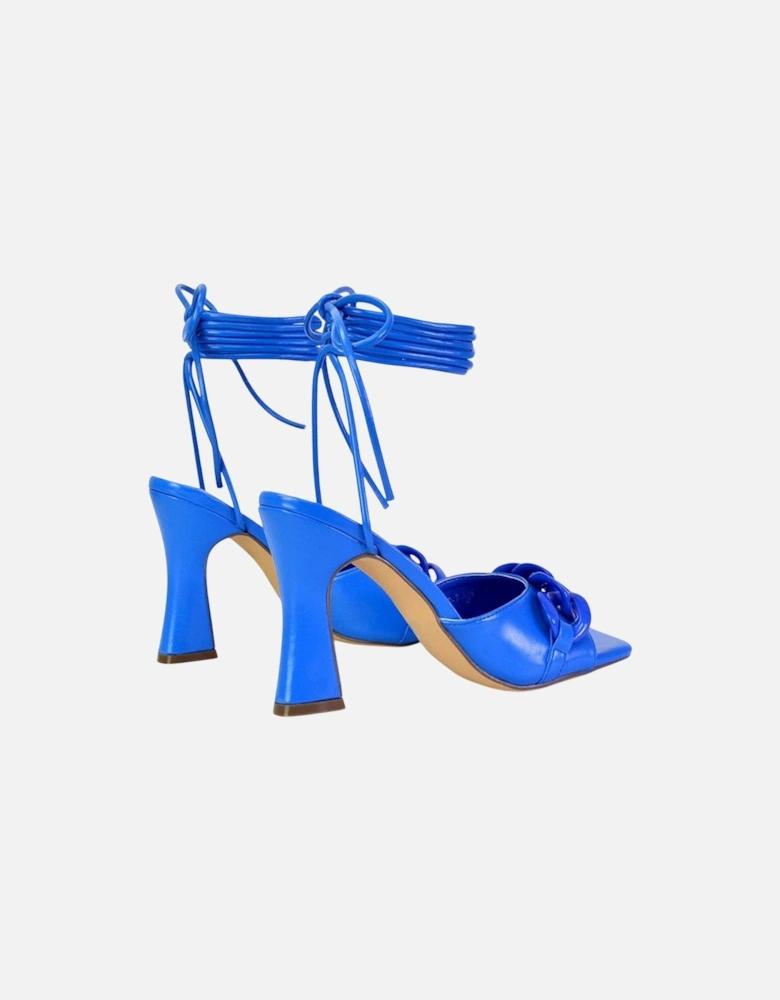 Womens/Ladies Rhegan Chain Detail Lace Up High Heels