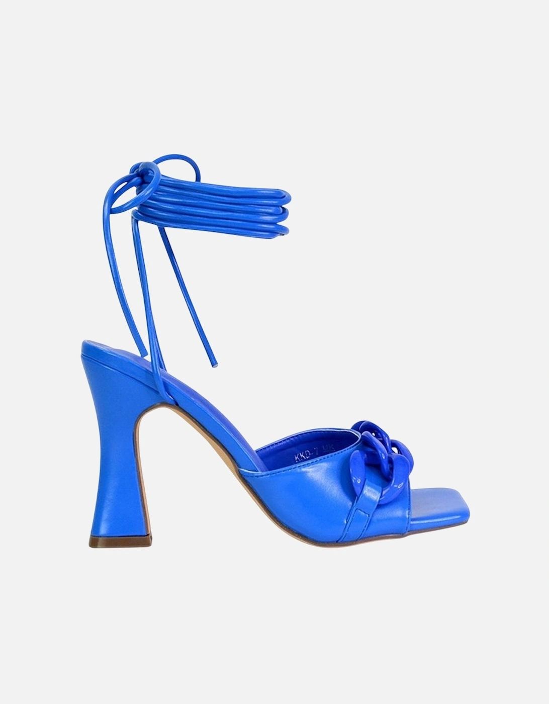 Womens/Ladies Rhegan Chain Detail Lace Up High Heels