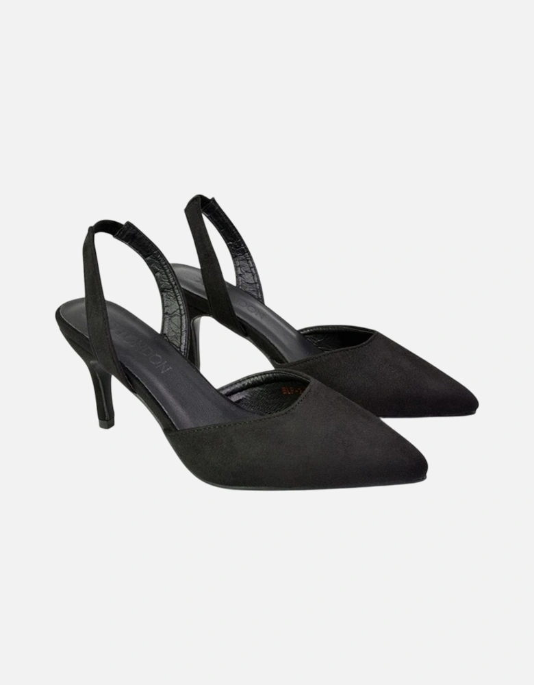 Womens/Ladies Imogen Sling Back Mid Stiletto Court Shoes