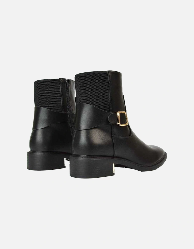 Womens/Ladies Maisie Buckle Low Block Heel Chelsea Boots