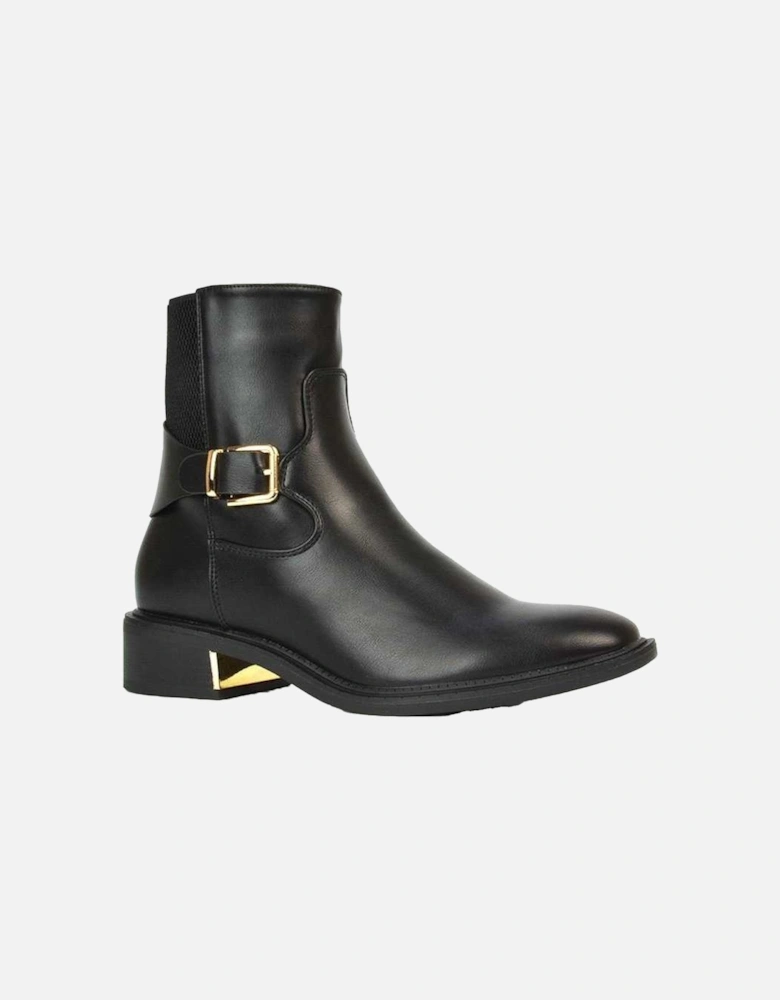 Womens/Ladies Maisie Buckle Low Block Heel Chelsea Boots