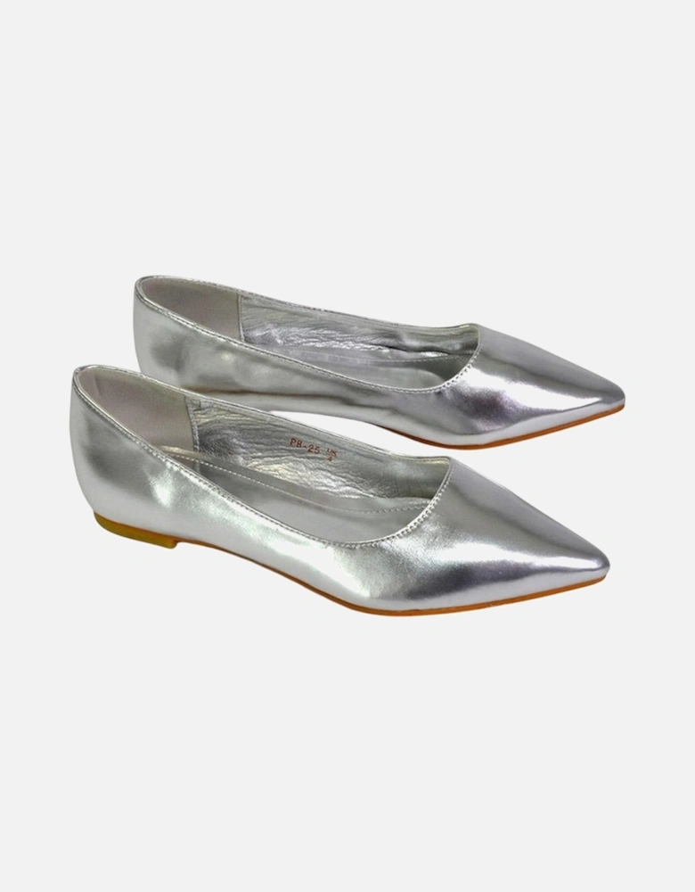 Womens/Ladies Bubbles Pointed Flat Ballerina Flats